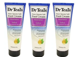 3 x Dr Teal's Pure Epsom Salt Crema Piedi - Foto 1 di 3