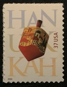 2004 Scott #3880 - 37¢ - HANUKKAH - HOLIDAY DREIDEL - Single Mint NH - Picture 1 of 1
