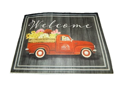 18" x 24" Welcome Mat Entrance Outdoor Entry Decorative Rubber Mat - Image 1 of 2