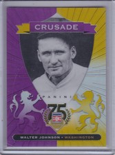 WALTER JOHNSON 2014 Panini Hall of Fame Crusades Purple #41/75 #2 (C5685)