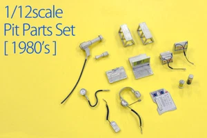 Model Factory Hiro 1/12 F1 Pit Scene Parts Set 1980s (white metal) - Picture 1 of 1