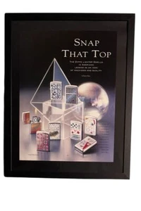 Bemaltes Zippo Feuerzeug Snap That Top Vintage gerahmt Werbung fertig zum Aufhängen - Bild 1 von 3