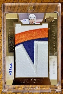 2014-15 UD PREMIER JOHN TAVARES MEGA PATCH JUMBO JERSEY CHEST LOGO #ED /22 NASTY - Picture 1 of 1