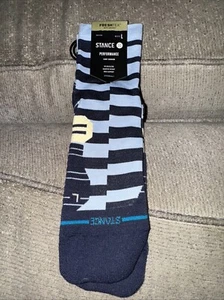 Calze Stance Adulto Blu Quarto Nylon FreshTek Stripe Zipin Light Performance L - Foto 1 di 3