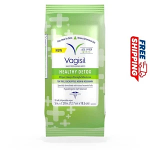 Vagisil Wipes for All Over Cleaning, Health Detox, Formulated with Essential Oil - Picture 1 of 6