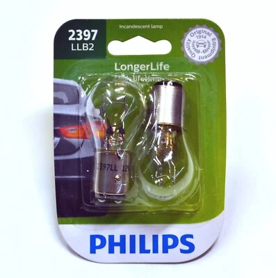 Philips LongerLife 2397 28/6.7W Due Lampadine Testa Luce IN Curva Giro Ricambio - Image 1 of 4