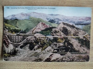 The Loop DENVER & SALT LAKE Railroad Train Colorado vintage Postcard - Picture 1 of 2