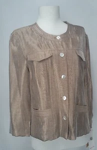 Ruby Rd Women's Blazer Jacket Shimmer Acorn Size 12 - Picture 1 of 2