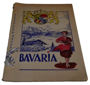 WWII German Occupation US 3rd Army Souvenir Picture Book BAVARIA, Handbound Cord - Picture 1 of 8
