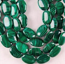 13X18mm verde piedras preciosas de Malaquita Oval suelto bolas 15"