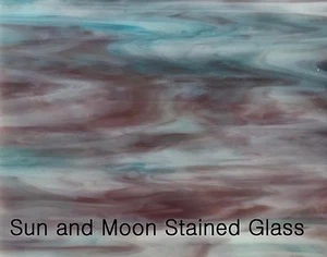 WISSMACH Stained Glass Sheet 85D - Turquoise / Rose Opal - Picture 1 of 1