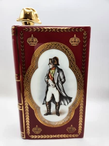 RARE CAMUS Napoleon 700ml Book Decanter – Burgundy, Gold Frame Porcelain Empty - Picture 1 of 13