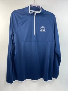 Colosseum NCAA Penn State Quarter Zip Pullover, Navy Blue/White Trim Men’s Sz L - Picture 1 of 11