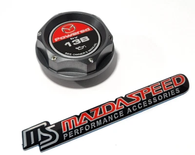 GUNMETAL BILLET RACING ENGINE OIL FILLER CAP MAZDA MIATA MX-5 BP 1.8L JDM - Image 1 of 3