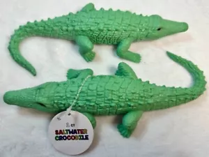 Vintage Pair Rubber "Saltwater Crockodile" Toy New With Tags!! - Picture 1 of 2
