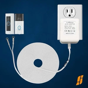 26FT Charging Cable18V500Ma Doorbell Power Adapter for Video Doorbells, Ring - Imagen 1 de 5