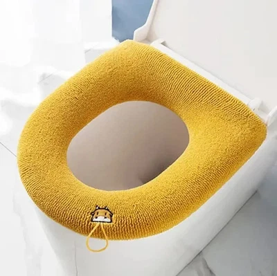 Thicken Toilet Seat Cover Mat Winter Warm Soft Washable Closestool Mat Seat Case - Image 1 of 4