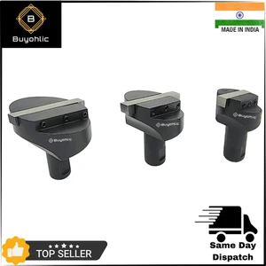 Set di 3 frese a mosca con punte HSS e supporto in legno, utensili per fresa a gambo 3/4" - Foto 1 di 3