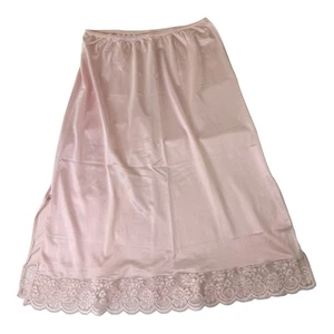 Vintage Halbslip zartrosa Chantilly Spitzensaum Rosetten Gr. Small lesen 24x26 - Bild 1 von 7