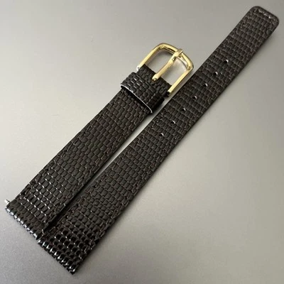 Correa de reloj Seiko para mujer 14 mm cuero marrón oscuro delgada con hebilla JAPÓN original Foto 1 de 4