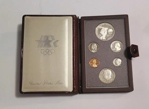1983 Prestige Proof Set w/ Los Angeles Olympics Silver Dollar - w/ Box NO COA - Picture 1 of 12