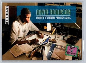 1992-93 Skybox Stay in School David Robinson #320 - Picture 1 of 2
