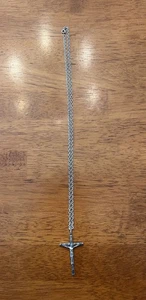 Jesus Cross Crucifix Pendant Necklace 24” Chain - Picture 1 of 4