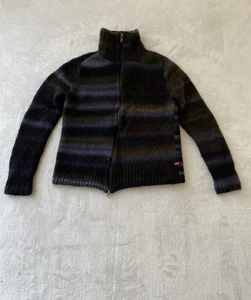 Banana Republic Jacket Mens Medium 100% Wool Full Zip Mock Neck Multicolor - Picture 1 of 9