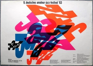 AMATEUR JAZZ FESTIVAL - 1963 - Live In Concert - Poster - Bochum - Picture 1 of 1