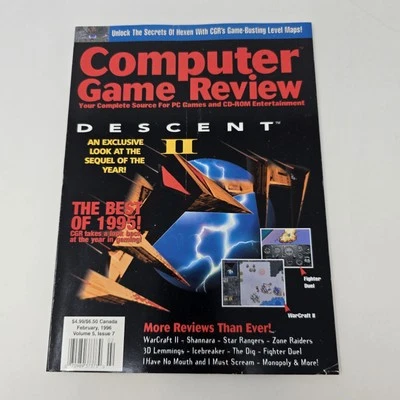 Computer Game Review Magazine Decent Fighter Duel WarCraft II 1996 Volume 5 #7 - Image 1 of 4