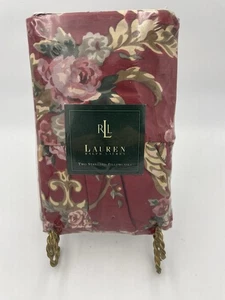 New Ralph Lauren Set 2 Pillowcases Marseilles Ruffled Red Danielle Standard - Picture 1 of 7