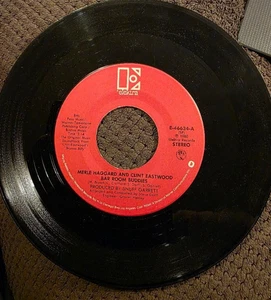 Merle Haggard and Clint Eastwood Bar Room Buddies / Train Robbery 7" 45 Vinyl LP - Picture 1 of 2