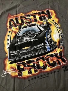 NHRA DRAG RACING  OFFICAL AUSTIN PROCK FUNNY CAR GRAY T SHIRT  SIZE XL - Picture 1 of 4
