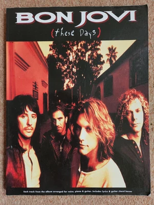 BON JOVI -  THESE DAYS -  PIANO VOCAL GUITAR CHORDS - GC - FREEPOST - Image 1 of 4