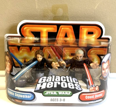 Star Wars 2005 Galactic HeroesAnakin Skywalker & Count Dooku NEW - image 1 of 2