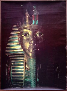 King Pharaoh Tutankhamen Royal Death Mask Vintage Poster - Picture 1 of 1