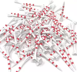 Champ FLY 2 3/4" Bulk Plastic Golf Tees Tees 3 Red Striped Golf Tees NEW 100Ct - Picture 1 of 1