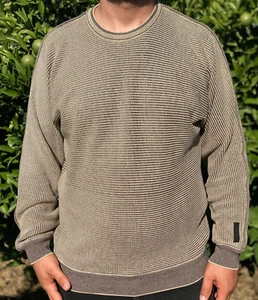 Carlo Colucci Retro Striped Knitted Sweater Cosby Germany Vintage Size 50 M 2 - Picture 1 of 20