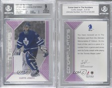 2001 ITG Ultimate Memorabilia 2nd Edition Game Used /20 Curtis Joseph BGS 9 MINT