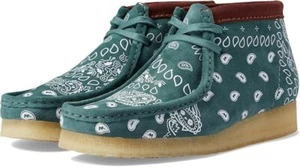 Nueva Bota Clarks Originals Para Mujer Wallabee Gamuza Verde Paisley Talla 7M - Imagen 1 de 6