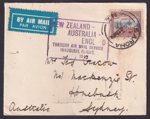 NEUSEELAND - 1940 LUFTPOST NEUSEELAND nach SYDNEY AUSTRALIEN ERSTFLUGBRIEF - Bild 1 von 5