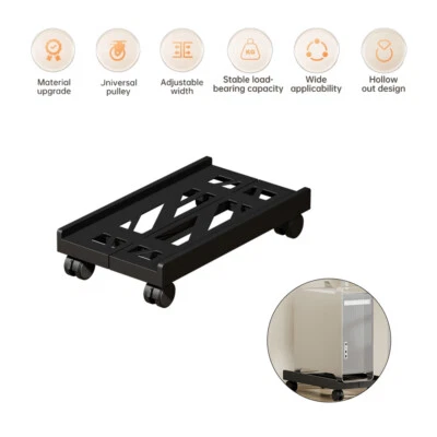 Adjustable Mobile CPU Stand with 4 Wheels Ventilated PC Tower Stand Universal - Image 1 of 4