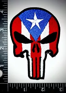 USA Flag The Punisher Marvel Skull Iron on High Quality Patch Fast Shipping - Picture 1 of 1