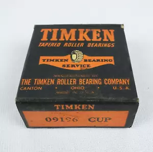 Taza de rodamiento de rodillos cónicos TIMKEN acero 09196 Ford modelo A B 46-47 camioneta NOS - Imagen 1 de 5