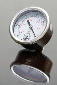 New PRM -30 to 0 HG Vacuum Gauge 2.5” SS Case 1⁄4” NPT Brass Back - Picture 1 of 7