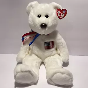 TY Beanie Buddy LIBEARTY the Bear USA Stuffed Animal Toy Vintage Ty Plush Toy - Picture 1 of 4