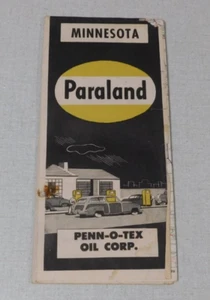 1958 Paraland oil company gas station map of Minnesota - Picture 1 of 4