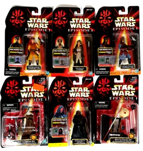 STAR WARS Episode 1 LOT OF 4 Action Figures + Sith & Naboo Accessory Sets - Picture 1 of 13