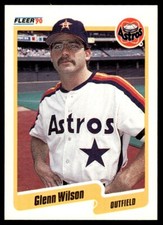 1990 Fleer Baseball Card Glenn Wilson Houston Astros #240