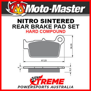Moto-Master TM Racing EN 450F 2005-2016 Nitro Sintered Hard Rear Brake Pad 09452